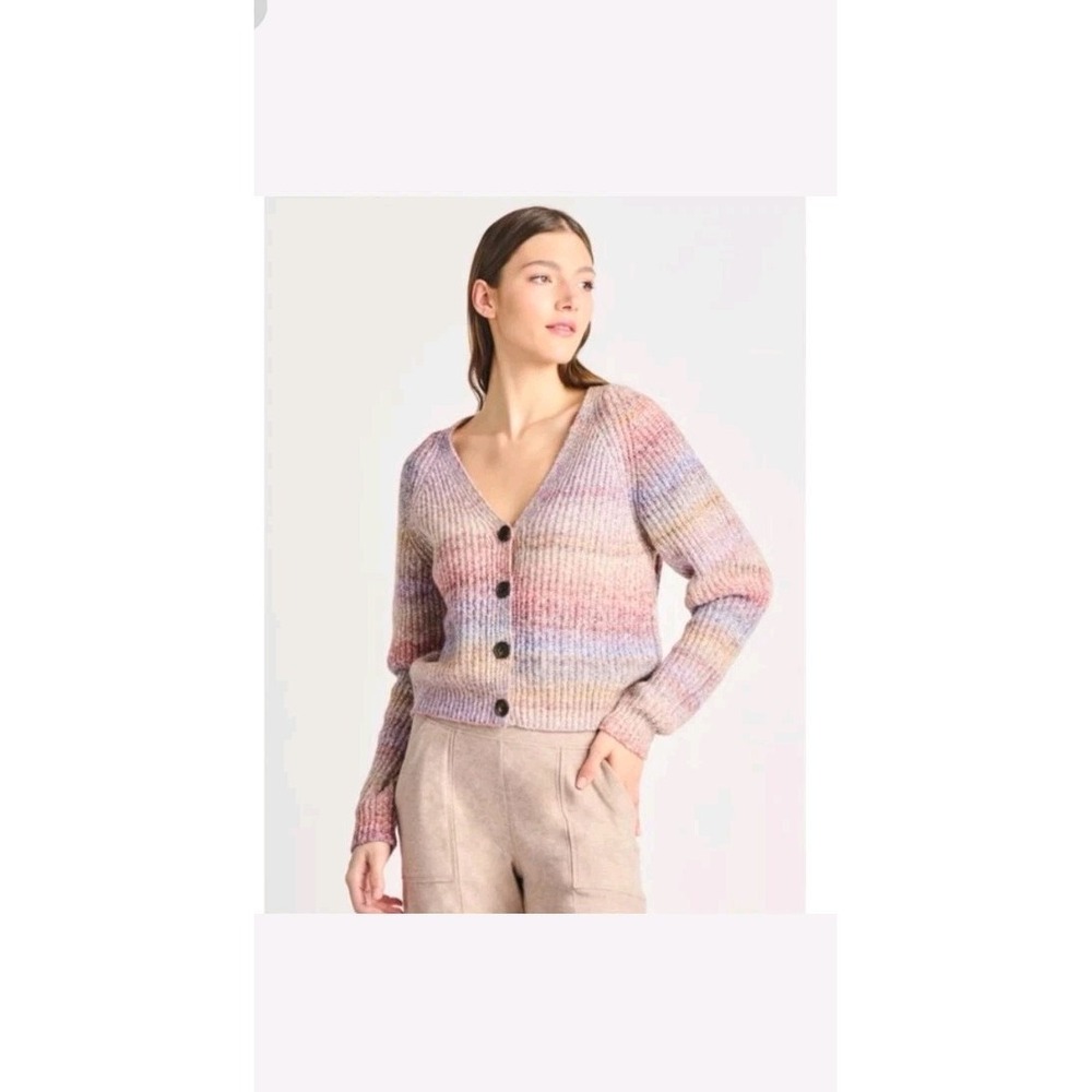 Rails Cardigan Sweater Amethyst Space Dye Size XL Button Up V Neck